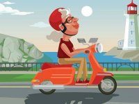 Scooter City Color Art
