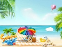 Beach Slide Puzzle Game