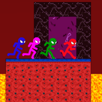 Stickman Nether Parkour Race