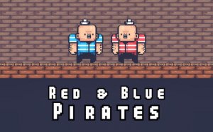 2 Player Red Blue Pirates: Twin Pirate Adventure Online Game