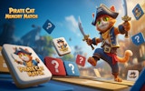 Cat Captain Memory Match Puzzle